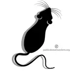 Imagem vetorial de roedores preto