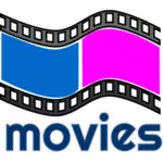 Ilustración vectorial del símbolo de alquiler de películas