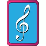 Imagine vectorială simbol de lecţie de muzică