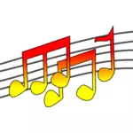 Музыкальные ноты векторное изображение