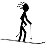 Kayakçı vektör karikatür