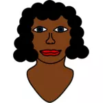 Image de vecteur pour le visage de la femme afro-américaine