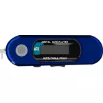 איור וקטורי של נגן MP3 כחול