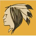 Native man's head