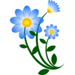 Blå blomst motiv