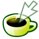 Vektor-Bild des Internet Kaffee Shop anmelden