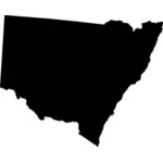 Nieuw-Zuid-Wales zwarte vector image