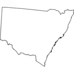 新南威尔士州地图轮廓矢量的剪贴画