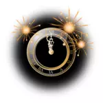 Grafika wektorowa zegar obchody nowego roku