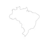 Brazilië kaartafbeelding overzicht vector
