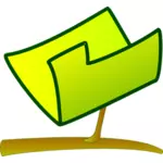 Grafika wektorowa komputer zielony znak