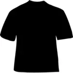 צללית בתמונה וקטורית של חולצת טי שחורה