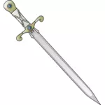 בתמונה וקטורית מוטה חרב ארוכות וחדות