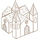 בתמונה וקטורית של תפקיד לשחק משחק מפת הסמל עבור הקתדרלה