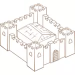 ناقلات قصاصة فنية من دور لعب لعبة خريطة رمز لقلعة