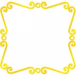 Vetor desenho de moldura de espelho de ouro fino