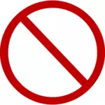 Interdiction sign vector image