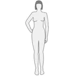 Frauenkörper Silhouette vektor-ClipArt