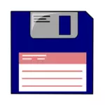 Märkt blå diskett vektor ClipArt