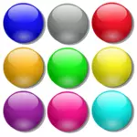 Vektor illustration av uppsättning färgglada bollar