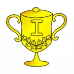 Zlatá trofej vektorové ilustrace