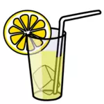 Векторный рисунок лимонада в стекле