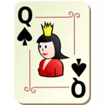 ملكة البستوني لعب ورقة ناقلات التوضيح