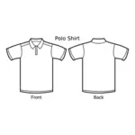 חולצת פולו תבנית בתמונה וקטורית