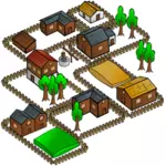 Símbolo de mapa de vetor de aldeia
