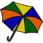 Monivärinen vektorikuva sateenvarjosta