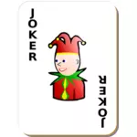 Black Joker speelkaart vector illustraties