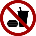 בתמונה סימן וקטורית ללא אוכל ושתייה