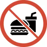 אין לאכול או לשתות, סימן וקטור תמונה
