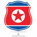 북한 국기 방패