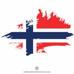 Norsk flagga färg linje