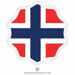 ClipArt con adesivi con adesivi con flag norvegesi