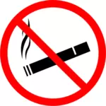 Grafika wektorowa nie oznakowania znak dla niepalących
