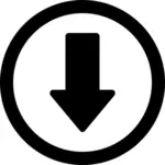 וקטור תמונה של סמל עגול עבה שחור להורדה