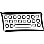 Vektorové ilustrace minimalistické klávesnice