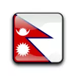 Drapelul Nepal în interiorul pătrat