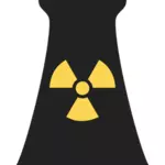 Prediseñadas de vector de la señal de una chimenea de la planta nuclear