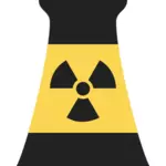 Jaderná energie rostlin reaktoru symbol vektorový obrázek