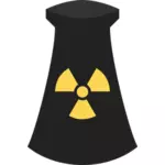 גרפיקה וקטורית של סמל שחור וצהוב צמח גרעינית