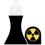 Jaderná zařízení černé a žluté Klipart