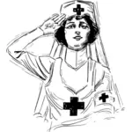 戦争ベクター クリップ アートで看護師します。