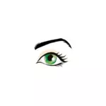 Vektor-Illustration von grünen Auge mit rosa Schattierung