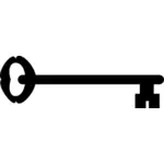 Graphiques vectoriels silhouette d'une vieille clé