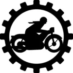 Logotipo de mecánico de motos