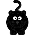 Черная кошка векторной графики