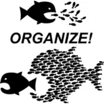 Zorganizować! Pracowników Unii symbol wektor grafika